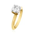 1.32 Carat Diamond Solitaire Ring in 14kt Yellow Gold