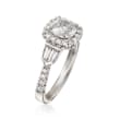 Henri Daussi 1.58 ct. t.w. Certified Diamond Engagement Ring in 18kt White Gold