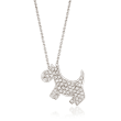 Roberto Coin .21 ct. t.w. Diamond Dog Pendant Necklace in 18kt White Gold