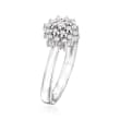 C. 1990 Vintage Giantti .25 ct. t.w. Diamond Cluster Ring in 18kt White Gold