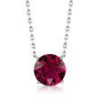 Jewelry Set: Ruby Red Swarovski Crystal Necklace and Earrings in Sterling Silver