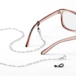 2-In-1 Italian Sterling Silver Paper Clip Link Necklace and Eyeglass Chain