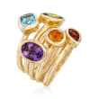 2.80 ct. t.w. Multi-Stone Jewelry Set: Five Rings in 14kt Gold Over Sterling Silver