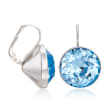 Swarovski Crystal &quot;Bella&quot; Blue Crystal Earrings in Silvertone