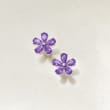 2.00 ct. t.w. Amethyst Flower Earrings in Sterling Silver