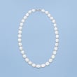 8.5-9.5mm Cultured Pearl Jewelry Set: Necklace and Drop Earrings in Sterling Silver