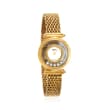 C. 1980 Vintage Chopard &quot;Happy&quot; .20 ct. t.w. Diamond 25mm Watch with Ruby Accents in 18kt Yellow Gold