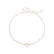 18kt Gold Over Sterling Silver Open Circle Choker Necklace
