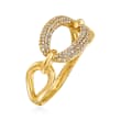 .19 ct. t.w. Diamond Paper Clip Link Ring in 14kt Yellow Gold