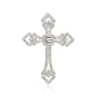 .50 ct. t.w. Diamond Cross Pendant in Sterling Silver