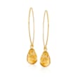 5.75 ct. t.w. Citrine Earrings in 14kt Yellow Gold