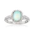 Ethiopian Opal and .35 ct. t.w. White Topaz Ring in Sterling Silver