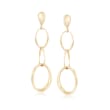 Roberto Coin Three Circle Drop Earrings in 18kt Yellow Gold