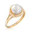 8-8.25mm Cultured Pearl Ring in 14kt Yellow Gold