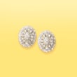 .20 ct. t.w. Diamond Vintage-Style Earrings in Sterling Silver
