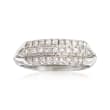 C. 1950 Vintage .50 ct. t.w. Diamond Three-Row Ring in Platinum