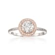 Simon G. .30 ct. t.w. Diamond Engagement Ring Setting in 18kt Two-Tone Gold
