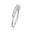 1.00 ct. t.w. CZ Seven-Stone Ring in Sterling Silver