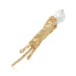 Italian 19x13mm Cultured Baroque Pearl and Puma Pin in 18kt Yellow Gold Over Sterling Silver