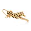 C. 2000 Vintage Enamel Panther Pin with .20 ct. t.w. Diamonds in 18kt Yellow Gold