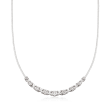 2.00 ct. t.w. Diamond XO Omega Necklace in Sterling Silver
