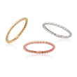 14kt Tri-Colored Gold Jewelry Set: Three Roped Rings
