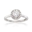 .20 ct. t.w. Diamond Halo Engagement Ring Setting in 14kt White Gold