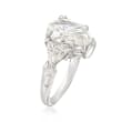 Majestic Collection 4.50 ct. t.w. Pear and Trillion Diamond Ring in 18kt White Gold