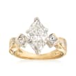 C. 1980 Vintage 2.25 ct. t.w. Engagement Ring in 14kt Yellow Gold