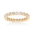 .60 ct. t.w. Bezel-Set CZ Eternity Band in 14kt Yellow Gold