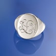 Sterling Silver Personalized Signet Ring