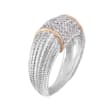 .33 ct. t.w. Pave Diamond Band Two-Tone Ring in Sterling Silver