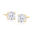 13.20 ct. t.w. CZ Jewelry Set: Three Pairs of Stud Earrings in 18kt Gold Over Sterling