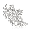 C. 1970 Vintage 3.65 ct. t.w. Diamond Floral Bouquet Pin in Platinum
