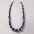 6-18mm Blue Lapis Bead Graduated Necklace with 14kt Yellow Gold