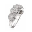 1.00 ct. t.w. Diamond Circle Cluster Ring in Sterling Silver