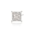 C. 1980 Vintage .50 ct. t.w. Pave Diamond Square Earring in 14kt White Gold