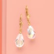 Swarovski Crystal Drop Earrings in 14kt Yellow Gold