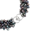 5-6mm Black Cultured Pearl Torsade Necklace with Sterling Silver
