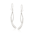 Zina Sterling Silver &quot;Contemporary&quot; Double Drip Drop Earrings