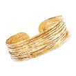 Italian 18kt Yellow Gold Cuff Bracelet