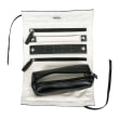 Mele & Co. &quot;Whitley&quot; Black Faux Leather Travel Jewelry Roll