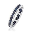 2.30 ct. t.w. Channel-Set Sapphire Eternity Band in Sterling Silver