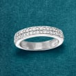 .25 ct. t.w. Diamond Two-Row Ring in Sterling Silver