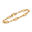 C. 1980 Vintage 14kt Yellow Gold Infinity-Link Bracelet