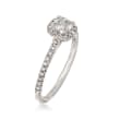 Henri Daussi .68 ct. t.w.  Diamond Engagement Ring in 18kt White Gold