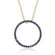 .80 ct. t.w. Sapphire Open Eternity Circle Necklace in 14kt Yellow Gold