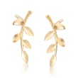 18kt Yellow Gold Branch Earrings