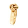 Italian 14kt Yellow Gold Textured and Polished Knot Ring