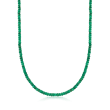 50.00 ct. t.w. Emerald Bead Necklace in 14kt Yellow Gold